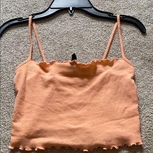 coral crop top